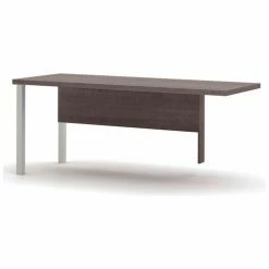 Bestar® Return Table with Metal Legs - 71" - Bark Grey - Pro-Linea Series