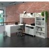 Bestar® L-Desk with Bookcase - White - Pro-Linea Series