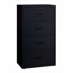Hirsh Industries® HL1000 Series® Lateral File 30" Wide 4-Drawer - Black