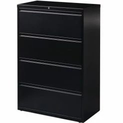 Hirsh Industries® HL10000 Series® Lateral File 36" Wide 4-Drawer - Black