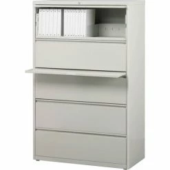 Hirsh Industries® HL10000 Series® Lateral File 36" Wide 5-Drawer - Light Gray