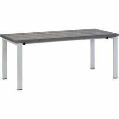 Safco® Aberdeen Table Desk w/Straight Top, 30"D x 72"W, Gray Steel