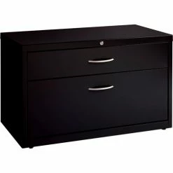 Hirsh Industries® Low Credenza with Box and File Drawers - 36"W - Black
