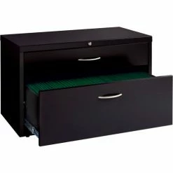 Hirsh Industries® Low Credenza with Box and File Drawers - 36"W - Black -Outlet Desks & Workstations Store 20504 B2248136 Credenza Black3