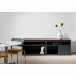 Hirsh Industries® Low Credenza with Sliding Door - 36"W - Charcoal 6 Hirsh Industries® Low Credenza with Sliding Door - 36"W - Charcoal -Outlet Desks & Workstations Store 20507 B2248142 Credenza Charcoal3