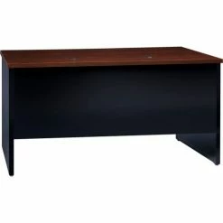 Hirsh Industries® Modular Steel Desk - Double Pedestal - 60 x 30 - Black/Walnut -Outlet Desks & Workstations Store 20533 B2248095 DoublePed Black3