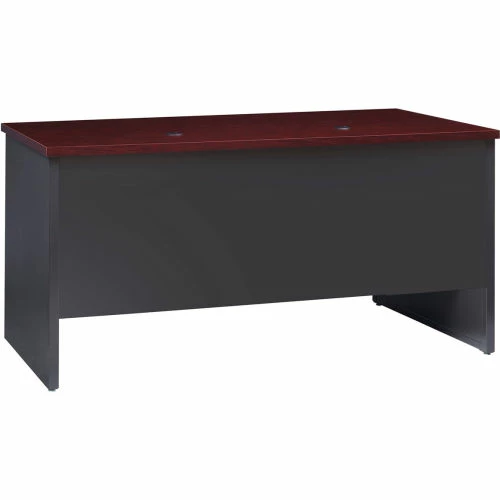 Hirsh Industries® Modular Steel Desk - Double Pedestal - 60 x 30 - Charcoal/Mahogany 3 Hirsh Industries® Modular Steel Desk - Double Pedestal - 60 x 30 - Charcoal/Mahogany - Image 3