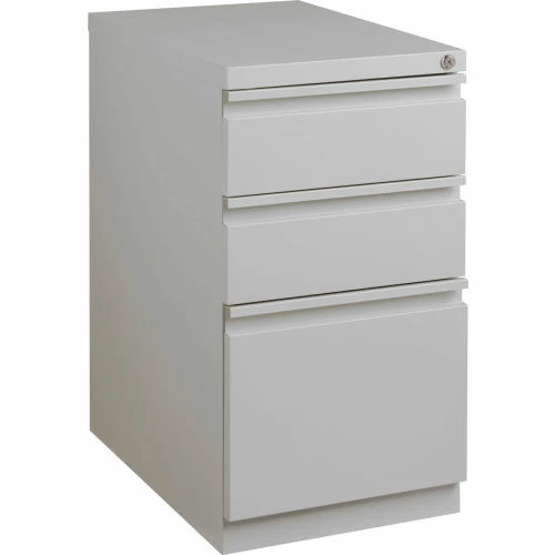 Hirsh Industries® 20" Mobile Pedestal - Box/Box/File - Platinum 1 Hirsh Industries® 20" Mobile Pedestal - Box/Box/File - Platinum