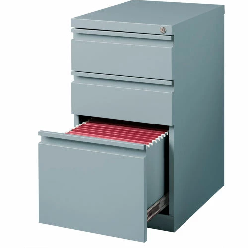 Hirsh Industries® 20" Mobile Pedestal - Box/Box/File - Platinum 2 Hirsh Industries® 20" Mobile Pedestal - Box/Box/File - Platinum - Image 2