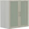 Safco® Mirella Glass Door Display Cabinet, 20"D x 36"W x 38"H, White Ash