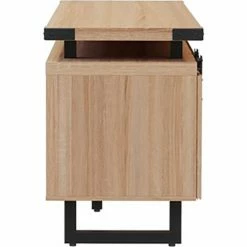 Safco® Mirella Low Wall Cabinet Wood Doors, 20"D x 72"W x 29-1/2"H, Sand Dune -Outlet Desks & Workstations Store 22184 MRLWCWDSDD Side