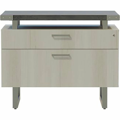 Safco® Mirella Lateral File, 20"D x 36"W x 29-1/2"H, Stone Gray 2 Safco® Mirella Lateral File, 20"D x 36"W x 29-1/2"H, Stone Gray - Image 2