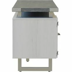 Safco® Mirella Low Wall Cabinet Glass Doors, 20"D x 72"W x 29-1/2"H, Stone Gray -Outlet Desks & Workstations Store 22211 MRLWCGDSGY Side