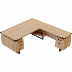 Safco® Mirella L-Shaped Configuration Desk, BBB/BF, 78"D x 72"W x 29-1/2"H, Sand Dune -Outlet Desks & Workstations Store 22710 MRLSBF7236SDD Top