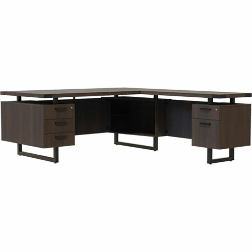Safco® Mirella L-Shaped Configuration Desk, BBB/BF, 78"D x 72"W x 29-1/2"H, Southern Tobacco 2 Safco® Mirella L-Shaped Configuration Desk, BBB/BF, 78"D x 72"W x 29-1/2"H, Southern Tobacco - Image 2