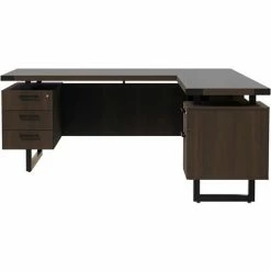 Safco® Mirella L-Shaped Configuration Desk, BBB/BF, 78"D x 72"W x 29-1/2"H, Southern Tobacco