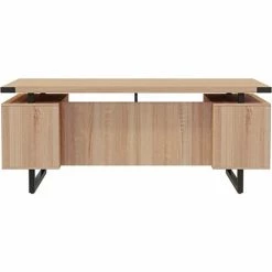 Safco® Mirella Free Standing Desk, BBB/BF, 36"D x 72"W x 29-1/2"H, Sand Dune -Outlet Desks & Workstations Store 23212 MRDBF7236SDD Back