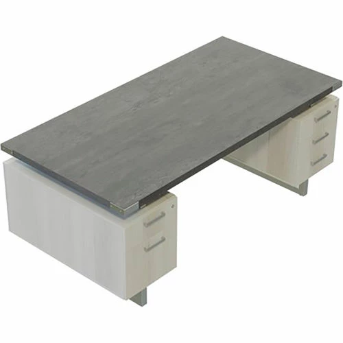 Safco® Mirella Free Standing Desk, BBB/BF, 36"D x 72"W x 29-1/2"H, Stone Gray 5 Safco® Mirella Free Standing Desk, BBB/BF, 36"D x 72"W x 29-1/2"H, Stone Gray - Image 5