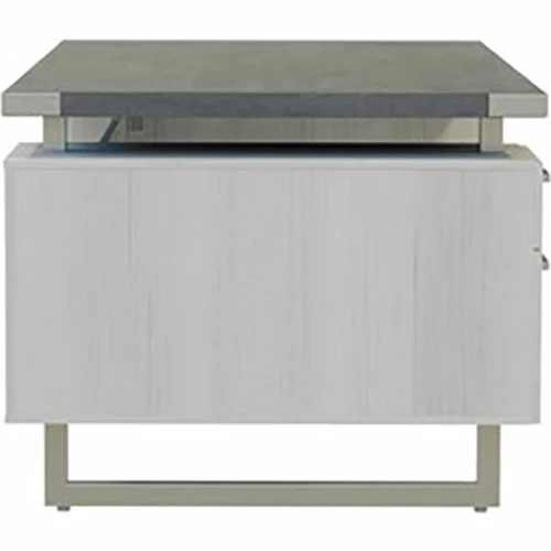 Safco® Mirella Free Standing Desk, BBB/BF, 36"D x 72"W x 29-1/2"H, Stone Gray 3 Safco® Mirella Free Standing Desk, BBB/BF, 36"D x 72"W x 29-1/2"H, Stone Gray - Image 3