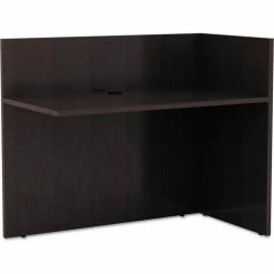 Alera® Reversible Reception Return - 44"W x 23-5/8"D x 41-1/2"H - Espresso - Valencia Series