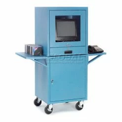 Side Shelf Kit For Global Industrial™ Computer Cabinet, Blue, Set of 2 -Outlet Desks & Workstations Store 237368BL