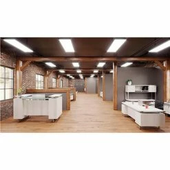 Safco® Mirella Free Standing Desk, BBB/BF, 36"D x 72"W x 29-1/2"H, White Ash -Outlet Desks & Workstations Store 23806 Mirella Lifestyle 22 WAH 1