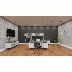Safco® Mirella Low Wall Cabinet Glass Doors, 20"D x 72"W x 29-1/2"H, Stone Gray -Outlet Desks & Workstations Store 23817 Mirella Lifestyle 39 SGY