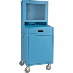 Global Industrial Mobile LCD Computer Cabinet, Blue, Assembled 29 Global Industrial Mobile LCD Computer Cabinet, Blue, Assembled -Outlet Desks & Workstations Store 239115BL 02
