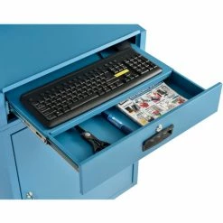 Global Industrial Mobile LCD Computer Cabinet, Blue, Assembled 36 Global Industrial Mobile LCD Computer Cabinet, Blue, Assembled -Outlet Desks & Workstations Store 239115BL 09
