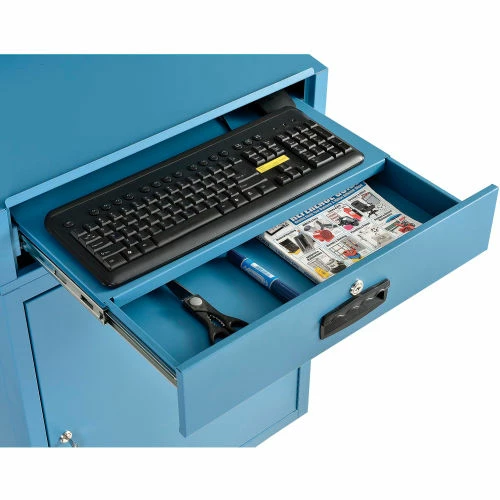Global Industrial Mobile LCD Computer Cabinet, Blue, Assembled 10 Global Industrial Mobile LCD Computer Cabinet, Blue, Assembled - Image 10