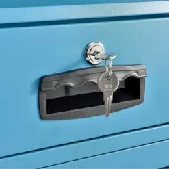 Global Industrial Mobile LCD Computer Cabinet, Blue, Assembled 41 Global Industrial Mobile LCD Computer Cabinet, Blue, Assembled -Outlet Desks & Workstations Store 239115BL 14