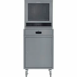 Global Industrial Mobile LCD Computer Cabinet, Dark Gray, Unassembled -Outlet Desks & Workstations Store 239115GYA 03