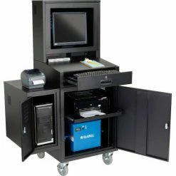 Global Industrial Mobile Powered LCD Computer Cabinet, 40AH Battery, Black, Unassembled 11 Global Industrial Mobile Powered LCD Computer Cabinet, 40AH Battery, Black, Unassembled -Outlet Desks & Workstations Store 239115PBK40 04