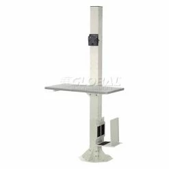 Global Industrial™ 81"H Stationary Floor Mount Orbit Computer Station Power Outlets Beige -Outlet Desks & Workstations Store 239134BG 1