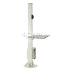 Global Industrial™ 81"H Stationary Floor Mount Orbit Computer Station Power Outlets Beige -Outlet Desks & Workstations Store 239134BG 03 1