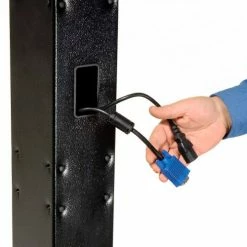 Global Industrial™ Floor Mount Orbit Steel Post, 81"H, Black -Outlet Desks & Workstations Store 239134BK 12