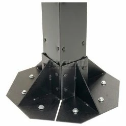 Global Industrial™ 81"H Floor Mount Orbit Steel Post and Power Outlets - Black -Outlet Desks & Workstations Store 239135BK 08 1