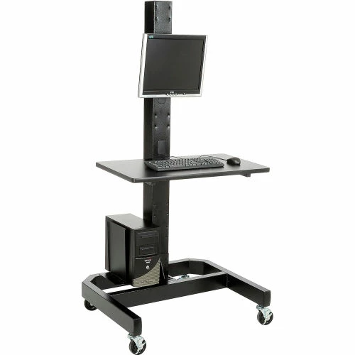 Global Industrial™ Orbit Mobile Computer Cart with VESA Mount, Black 1 Global Industrial™ Orbit Mobile Computer Cart with VESA Mount, Black