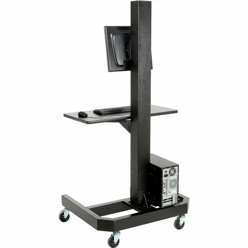 Global Industrial™ Orbit Mobile Computer Cart with VESA Mount, Black 6 Global Industrial™ Orbit Mobile Computer Cart with VESA Mount, Black - Image 6