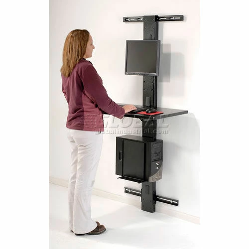 Global Industrial™ 72"H Wall Mount Unit with VESA Mount - Black 3 Global Industrial™ 72"H Wall Mount Unit with VESA Mount - Black - Image 3