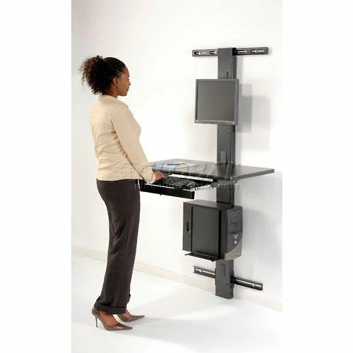 Global Industrial™ 72"H Wall Mount Unit with VESA Mount - Black 16 Global Industrial™ 72"H Wall Mount Unit with VESA Mount - Black - Image 16