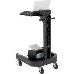 Global Industrial™ Orbit Mobile Laptop Cart, Black -Outlet Desks & Workstations Store 239141BK 04