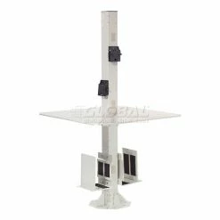 Global Industrial™ 81"H Floor Mount Orbit Computer Kiosk with VESA Mount & Power Outlet, Beige