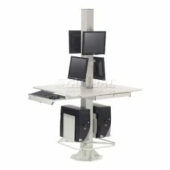Global Industrial™ 81"H Complete Floor Mount Orbit Computer Kiosk with VESA Mounts, Beige 41 Global Industrial™ 81"H Complete Floor Mount Orbit Computer Kiosk with VESA Mounts, Beige -Outlet Desks & Workstations Store 239193BG 04
