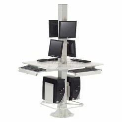 Global Industrial™ 81"H Complete Floor Mount Orbit Computer Kiosk with VESA Mounts, Beige 43 Global Industrial™ 81"H Complete Floor Mount Orbit Computer Kiosk with VESA Mounts, Beige -Outlet Desks & Workstations Store 239193BG 06
