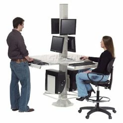 Global Industrial™ 81"H Complete Floor Mount Orbit Computer Kiosk with VESA Mounts, Beige 50 Global Industrial™ 81"H Complete Floor Mount Orbit Computer Kiosk with VESA Mounts, Beige -Outlet Desks & Workstations Store 239193BG 13