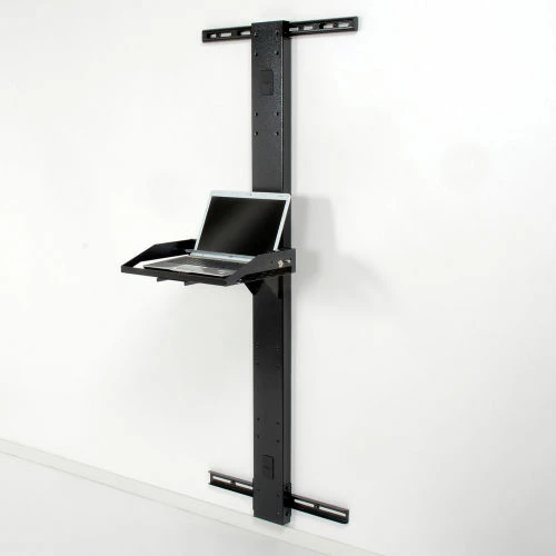 Global Industrial™ 72"H Laptop Wall Mount Unit - Black 2 Global Industrial™ 72"H Laptop Wall Mount Unit - Black - Image 2