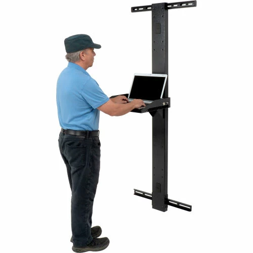 Global Industrial™ 72"H Laptop Wall Mount Unit - Black 5 Global Industrial™ 72"H Laptop Wall Mount Unit - Black - Image 5