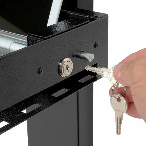 Global Industrial™ 72"H Laptop Wall Mount Unit - Black 6 Global Industrial™ 72"H Laptop Wall Mount Unit - Black - Image 6