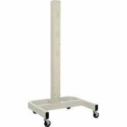 Global Industrial™ 78"H Mobile Post with Caster Base & Power Outlets - Beige